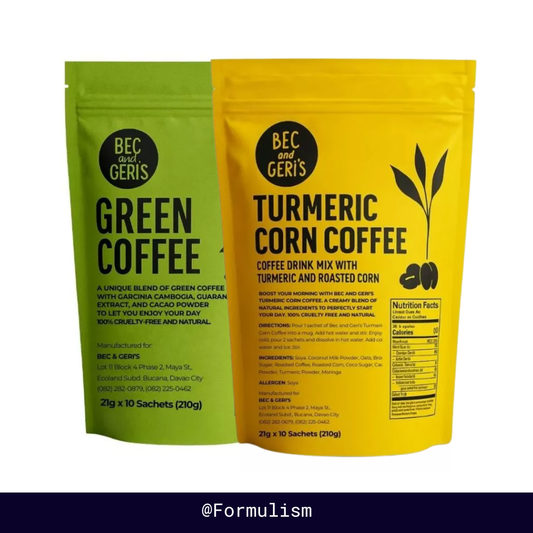Coffee Set: Tuermeric corn Coffee + green Coffee